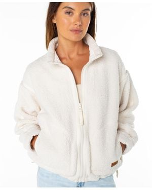 Roxy Wurlie Full-zip Polar Jacket - White