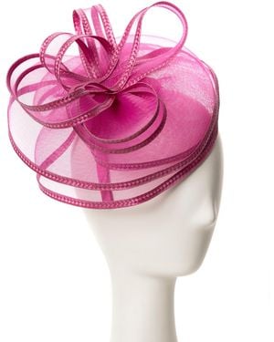 August Accessories Swirl Net Fascinator Hat - Pink