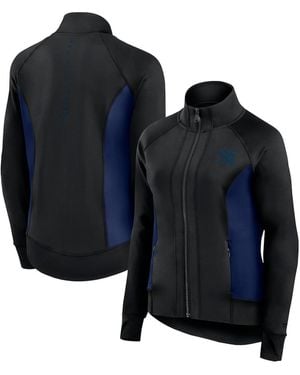 Fanatics New York Yankees Studio Fitted Full-zip Gym Track Jacket - Blue
