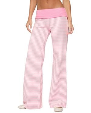 Edikted meggy Striped Wide-leg Pants - Pink