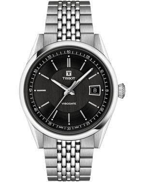 Tissot Round Silver Stainless Steel Watch 39mm - Metallic