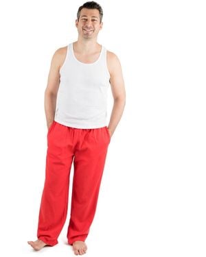 Leveret Cotton Flannel Pajama Pants - Red