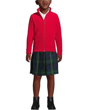 Lands' End Girls Full-zip Mid-weight Fleece Jacket - Red