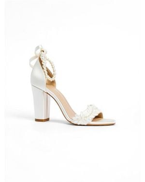 Forever & Always Shoes Forever And Always Shoes Elysia Pearl And Lace Wedding Heel - Metallic