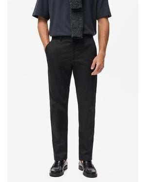 Mango Dublino Slim-fit Chino Pants - Black