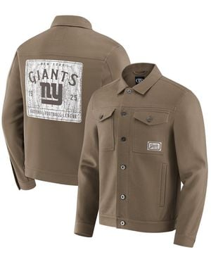 Fanatics New York Giants Trucker Full-button Jacket - Brown