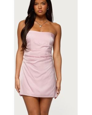 Edikted Valeriah Strapless Mini Dress - Pink