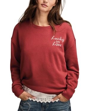 Lucky Brand Valentine Crewneck Sweatshirt - Red