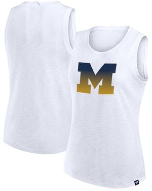Fanatics Michigan Wolverines Activate Slub Tank Top - White