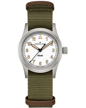 Hamilton Swiss Khaki Field Textile Strap Watch 33mm - Metallic