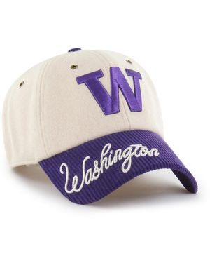 '47 Cream/purple Washington Huskies Rope Script Clean Up Adjustable Hat - Blue