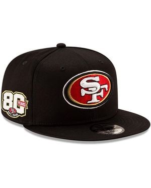 KTZ San Francisco 49ers 80th Anniversary Side Patch 9fifty Snapback Hat - Black