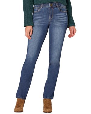 Democracy Petite "ab"solution Straight-leg Jeans - Blue