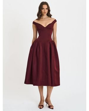 Miss Circle Omella Ruched Bust Sweetheart Flared Maxi Dress