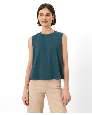 Pact Organic Cotton Vintage Jersey Relaxed Tank - Blue