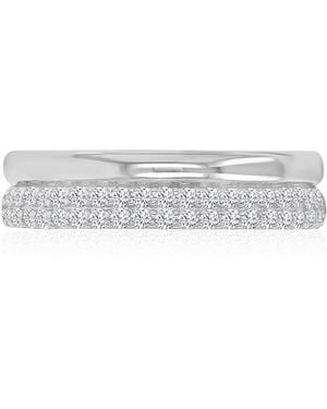 Macy's Cubic Zirconia Two-row Ring - Gray