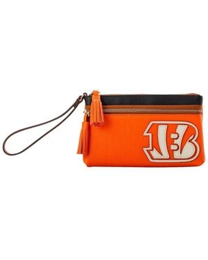 Dooney & Bourke Cincinnati Bengals Infield Double-zip Wristlet - Orange