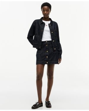 Tommy Hilfiger Cotton Collared Denim Jacket - Black