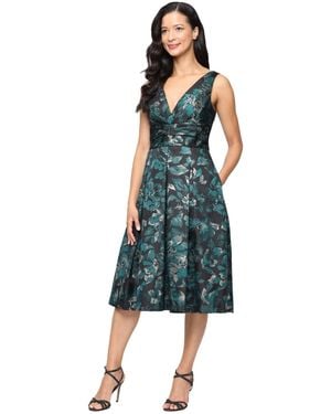 Alex Evenings Petite Sleeveless Midi Dress - Blue