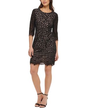 Kensie Lace Sheath Dress - Black