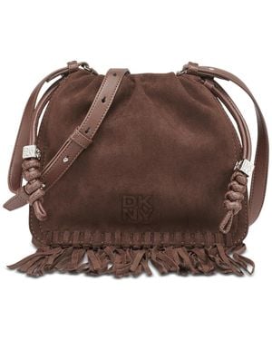 DKNY Halle Small Drawstring Crossbody - Brown