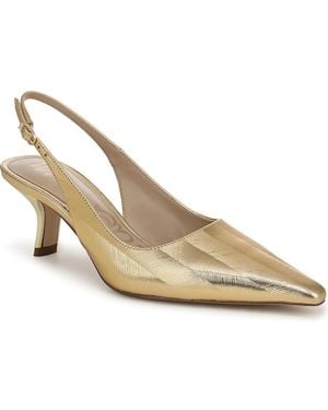Sam Edelman Bianka Slingback Kitten-heel Pumps - Metallic