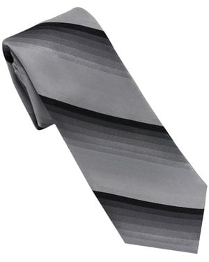 DKNY Matte Satin Slim Design Tie - Gray