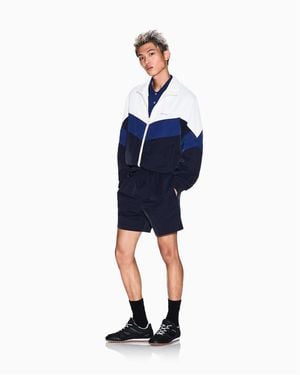 ARMANI EXCHANGE | Nylon Chevron Color Block Jcket - Blue