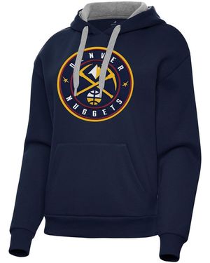 Antigua Denver nuggets Victory Pullover Hoodie - Blue