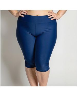Calypsa Plus Size Capri Swim leggings - Blue