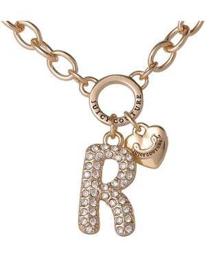 Juicy Couture Bubble Letter Necklace - Metallic