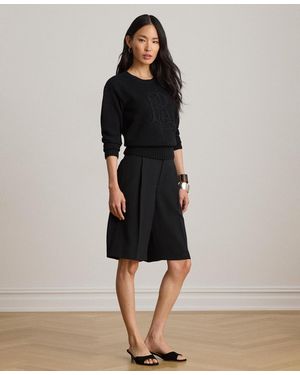 Ralph Lauren High-rise Double-faced Bermuda Shorts - Black