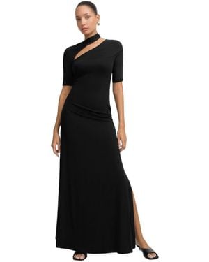 MARCELLA Zola Ruched Cutout Dress - Black