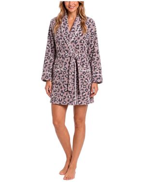 Sincerely Jules Honey Knit Shawl Tie Front Robe - Red