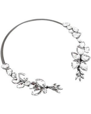 SOH Rhinestone Collar Necklace - Metallic