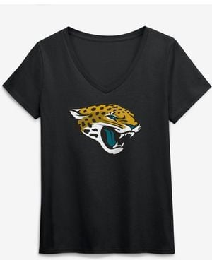 LOGO ATHLETIC Jacksonville Jaguars V-neck Short-sleeve T-shirt - Black