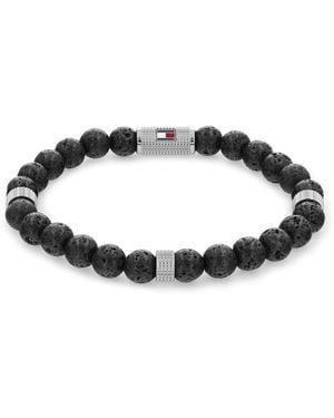 Tommy Hilfiger Stone Beaded Bracelet - Black