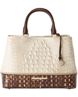 Brahmin Denise Banyan Medium Satchel Handbag - Natural