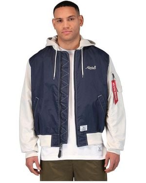Alpha Industries L-2b Relaxed Varsity Flight Jacket - Blue
