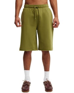 Cotton On Super baggy Fleece Shorts - Green