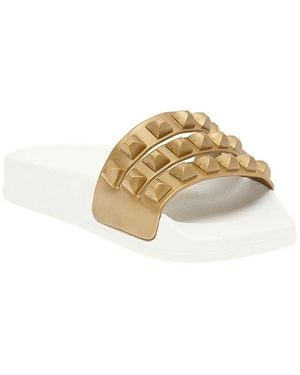 Carmen Sol Girl's Mini Carmen Kids Slides Sandals - Metallic