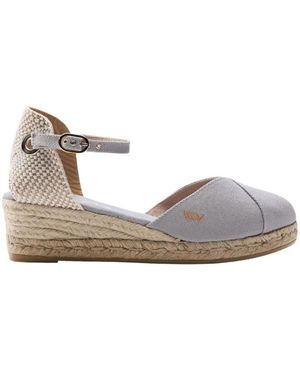 VISCATA Pubol Canvas Espadrille Wedges - White