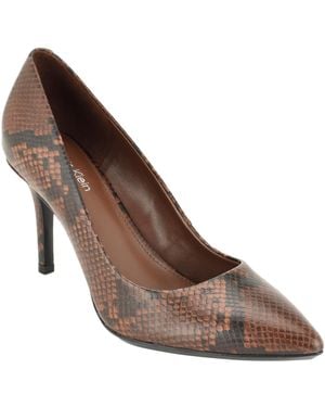 Calvin Klein Gayle Pointy Toe Stiletto Pumps - Brown