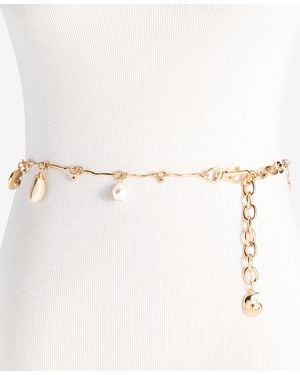 On 34th Small Beach Comber Charm Chain Belt - Natural