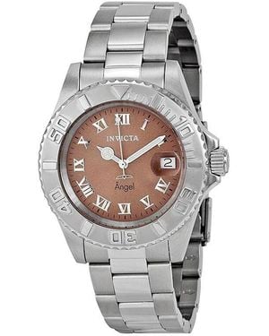 INVICTA WATCH 14362 Angel Quartz 3 Hand Copper Dial Watch - White