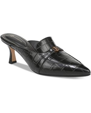 Giani Bernini Britaa Croco Kitten Heel Mules - Black