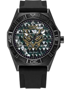 Citizen Marvel Panther Silicone Strap Watch 42mm - Black