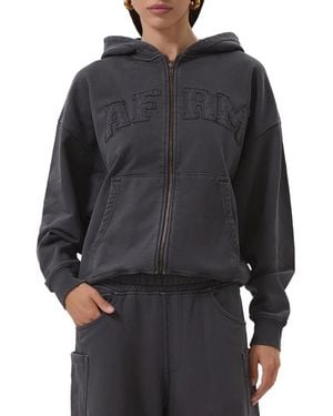 AFRM Cameron Long-sleeve Front-zipper Hoodie - Gray