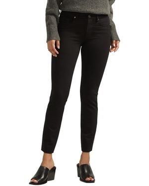 Jag Cassie Mid Rise Slim Straight Leg Ponte Pants - Black