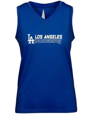 Levelwear Los Angeles Dodgers Paisley Chase V-neck Tank Top - Blue